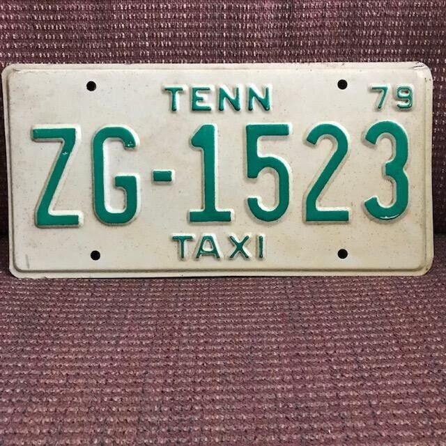 Vintage Tennessee Taxi License Plate 1979 New Never Used