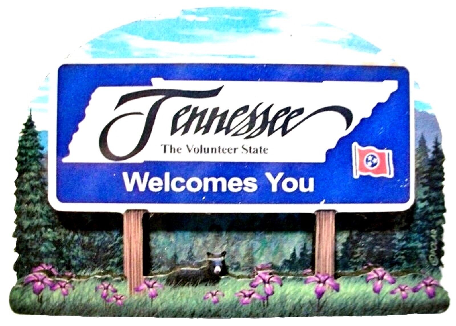 Tennessee State Welcome Sign Artwood Fridge Magnet