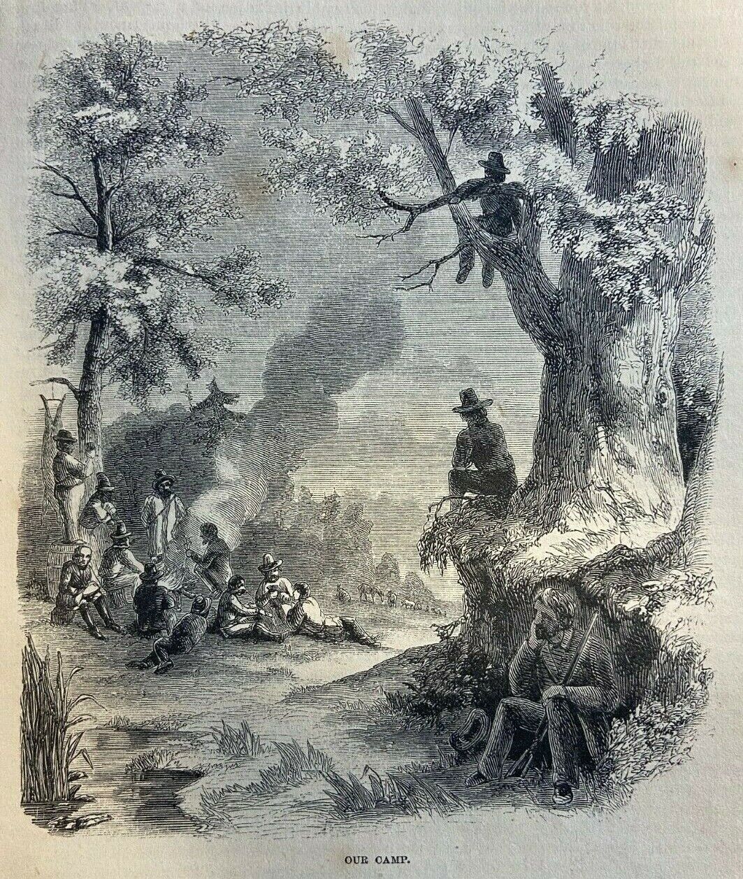 1861 Hunting Adventures of California Coast Rangers illustrated