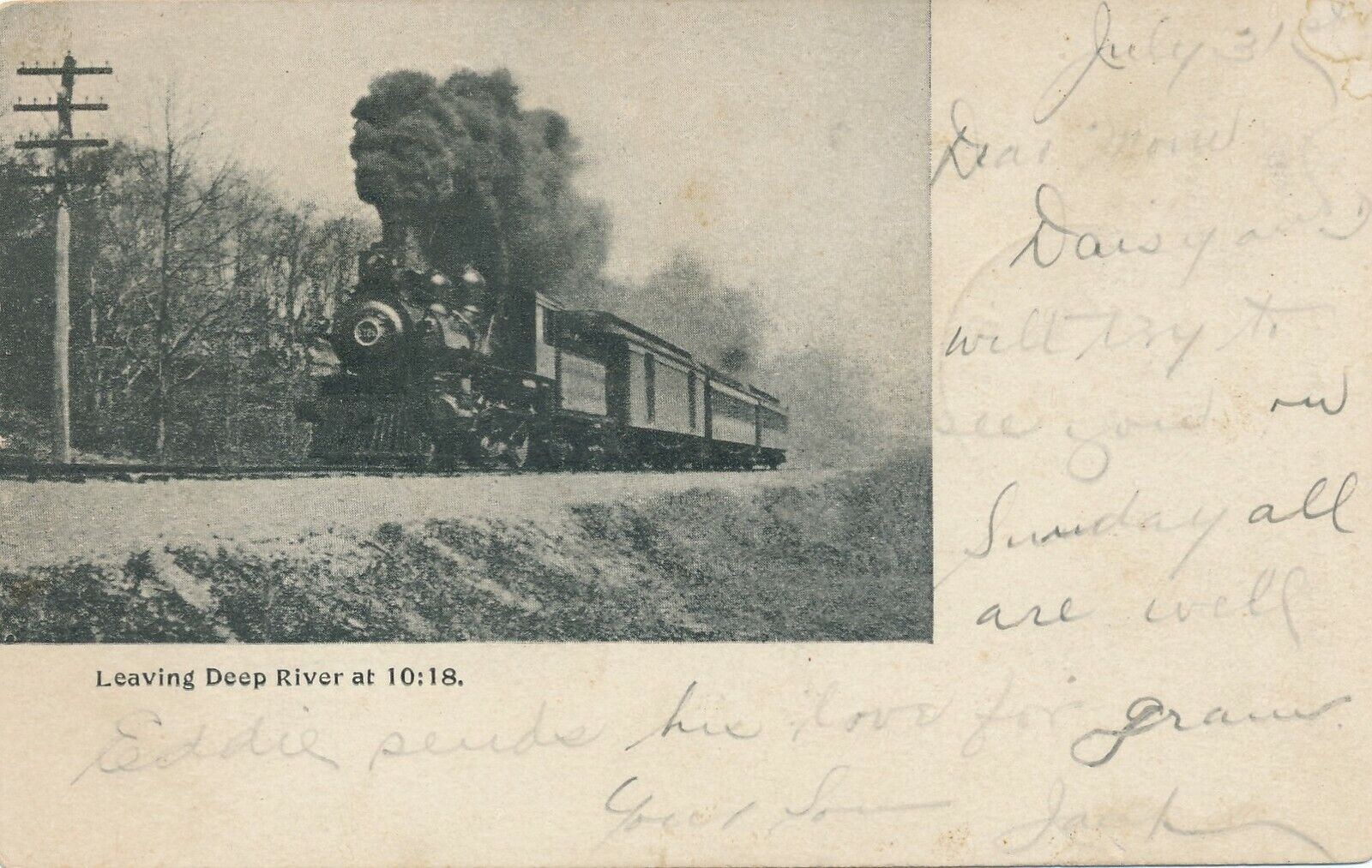 DEEP RIVER CT – Leaving Deep River at 10:18 – udb – 1906