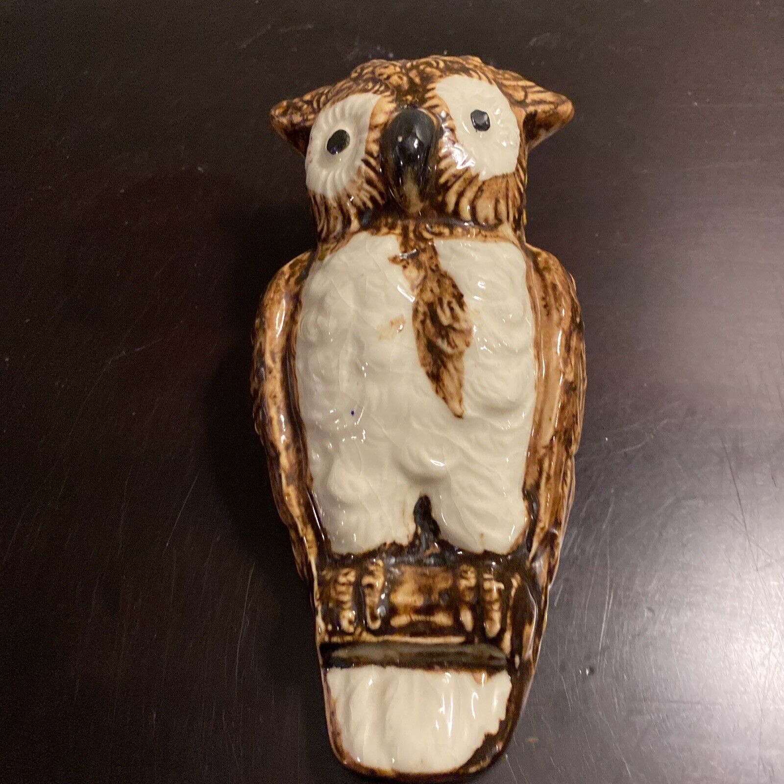 Vintage Ceramic Owl Wall Pocket Vase 8” Inches