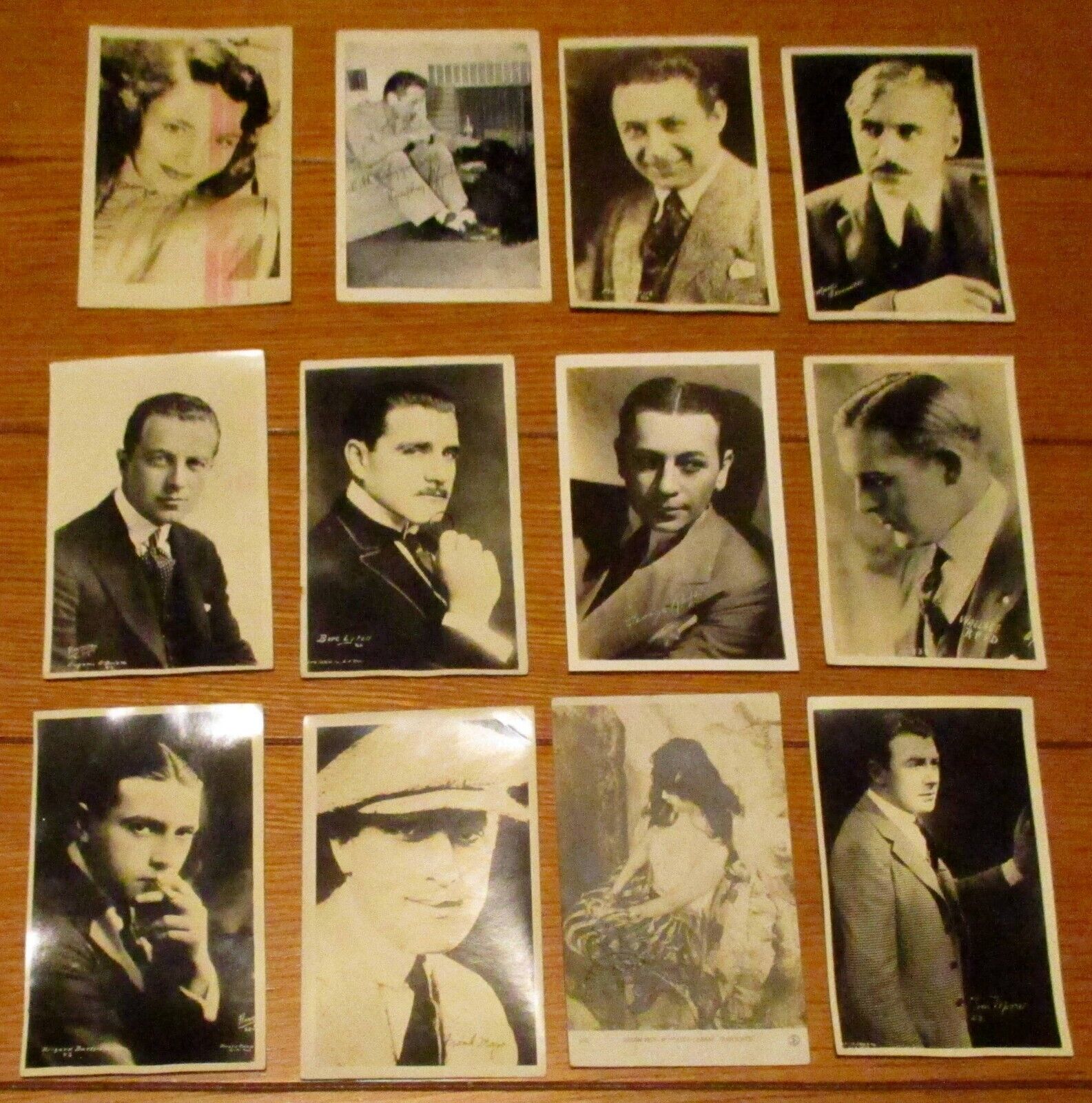 Vintage Movie Actors B&W Photo Postcard Lot ( 12 Dif.) 3 1/2\