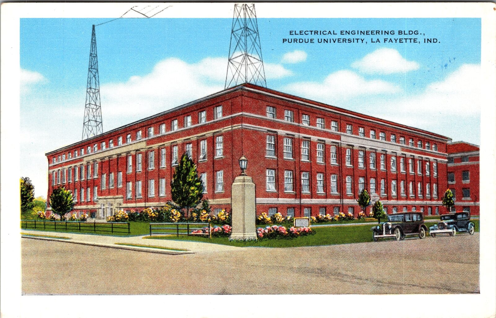La Fayette IN-Indiana, Electrical Engineering Building, Vintage Postcard