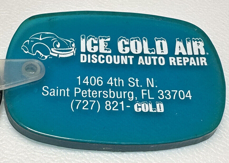 Saint Petersburg Florida Discount Auto Car Repair Shop Ice Cold Air Keychain