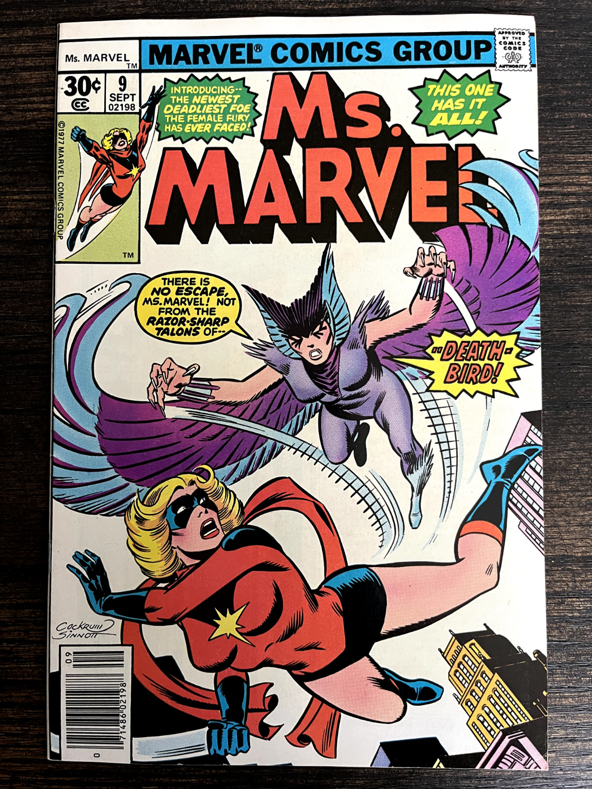 MS MARVEL #9 1st Appearance Deathbird Dave Cockrum Art Marvel 1977