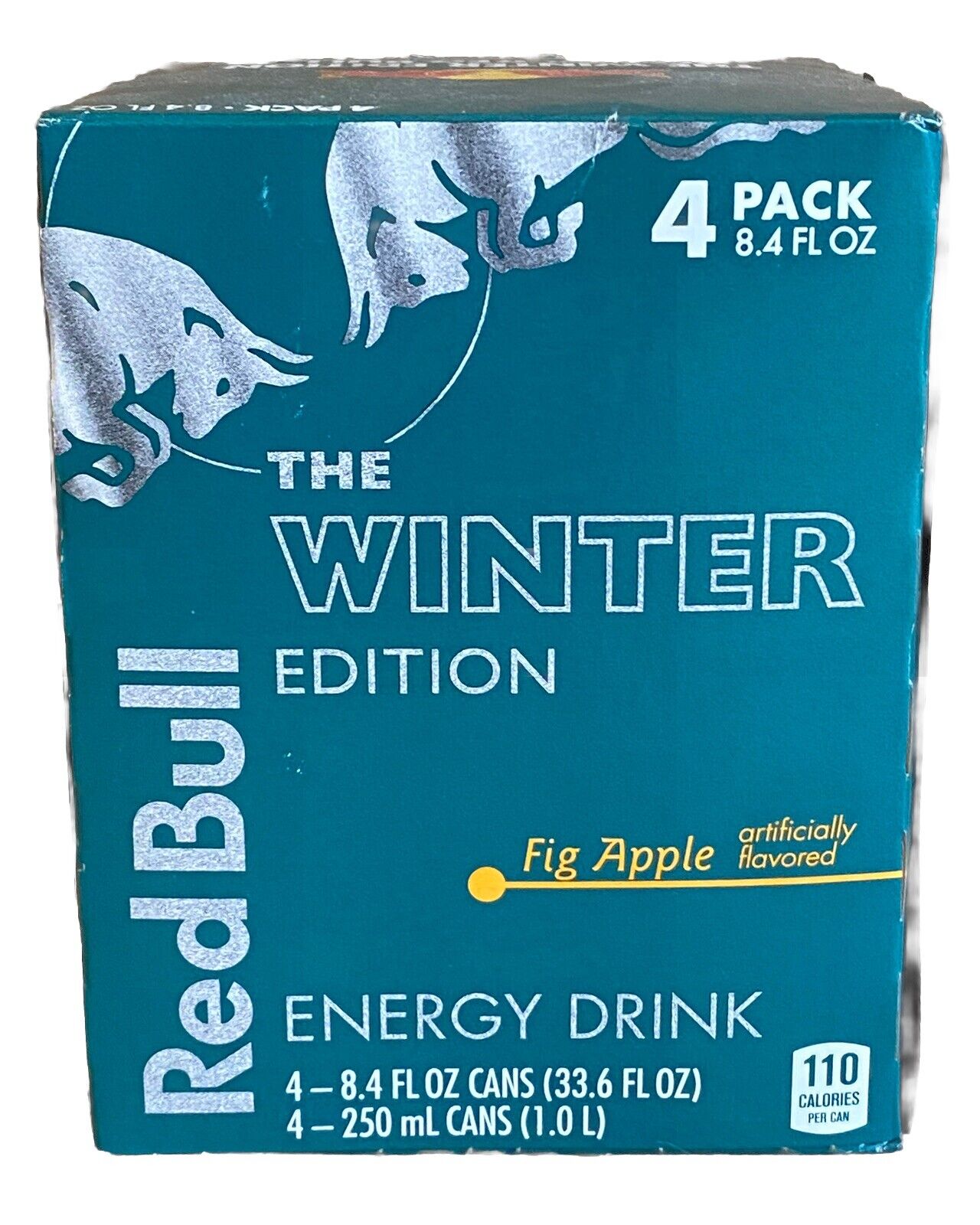 Red Bull Fig Apple 2022 Winter Edition Box 4 Cans 8.4 oz discontinued collectors