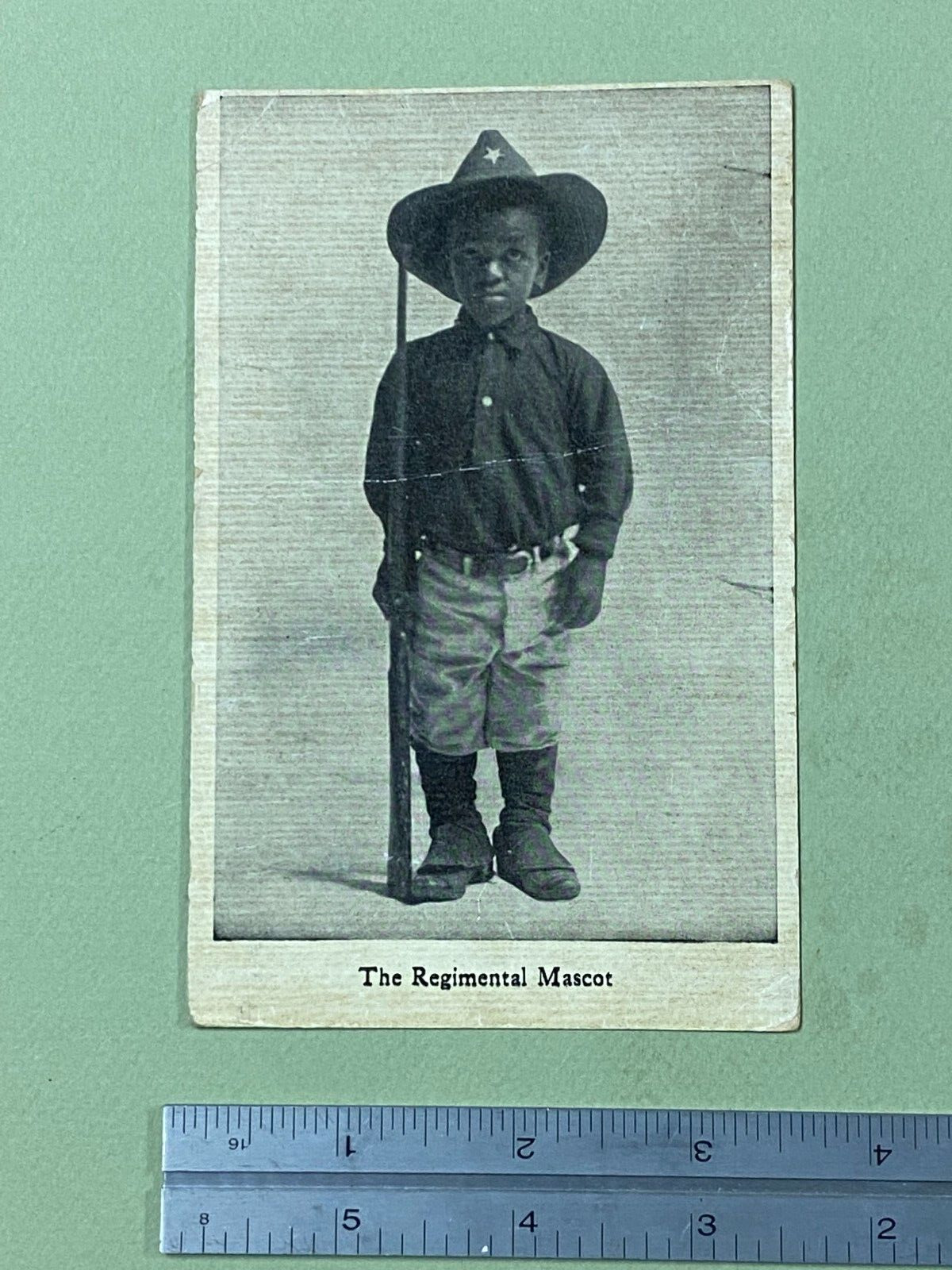 1908 US Army Buffalo Soldiers Military African American VTG Real Photo Postcard