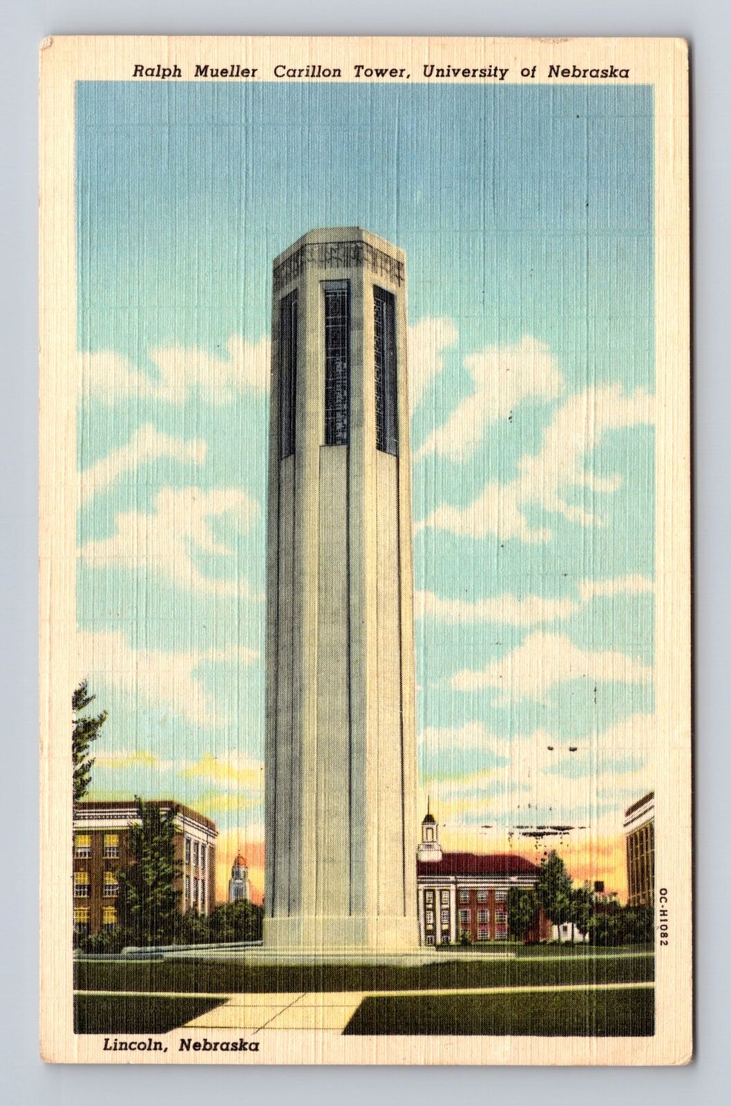 Lincoln NE- Nebraska, Ralph Mueller, Carillon Tower, Vintage c1951 Postcard