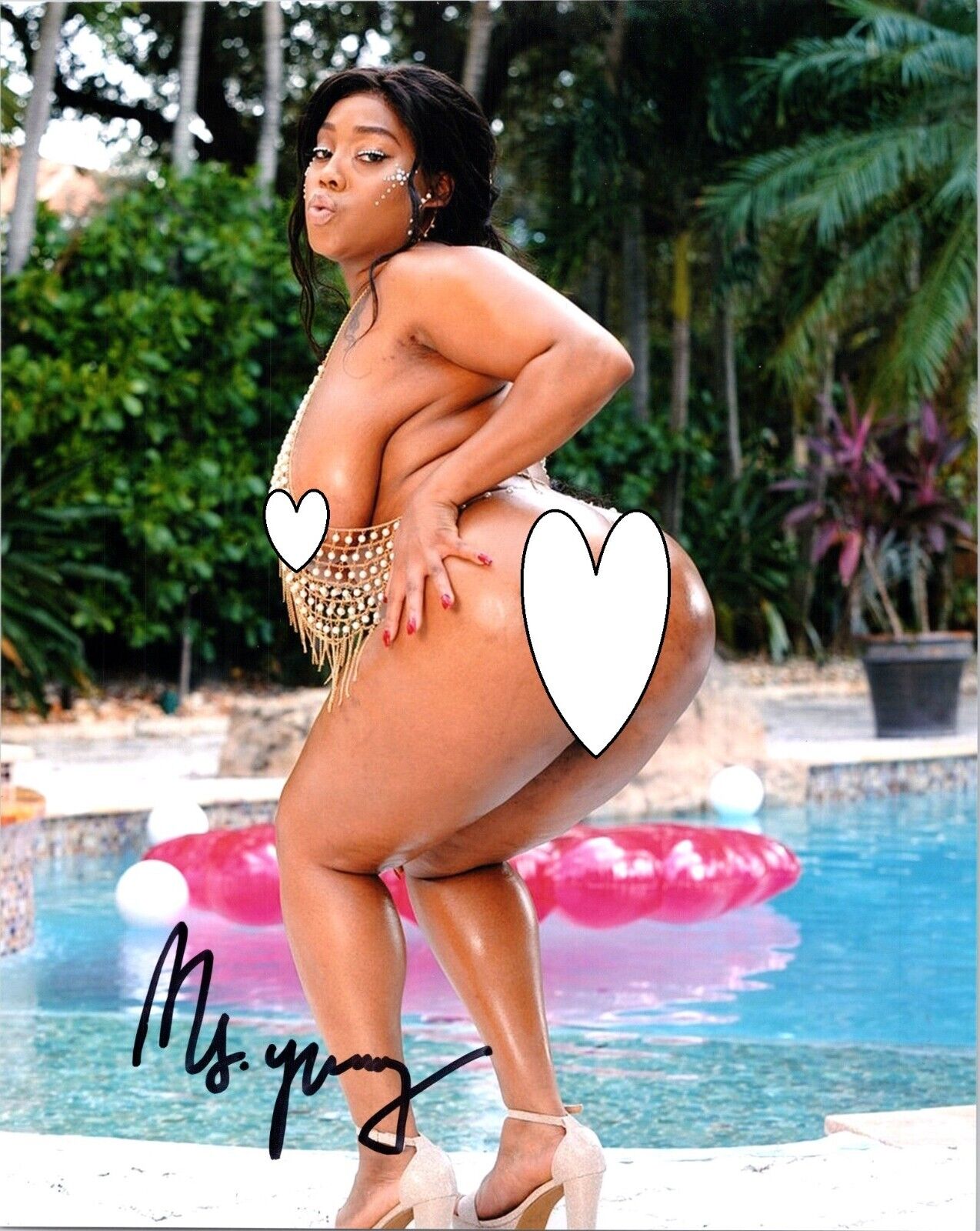 Ms Yummy Super Sexy Autographed Signed 8x10 Photo Adult Model COA Proof 2