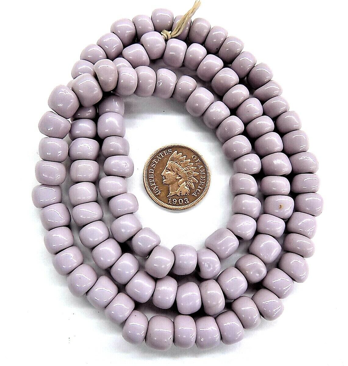 Rare  Pale Lilac Lavender Crow Trade Beads African trading post style t2843