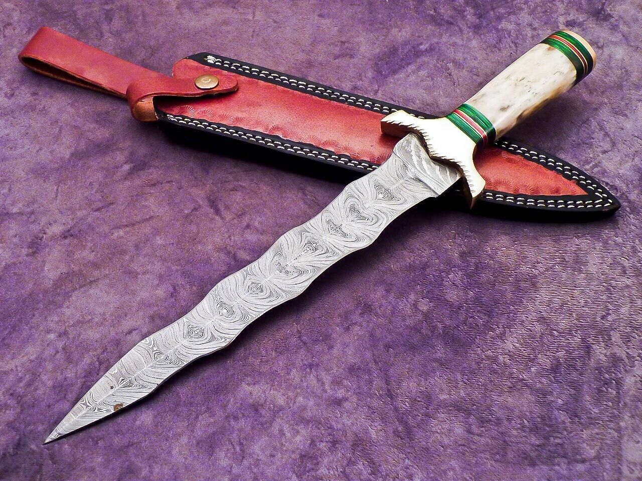 Custom Hand Forged Damascus Steel Blade 15\