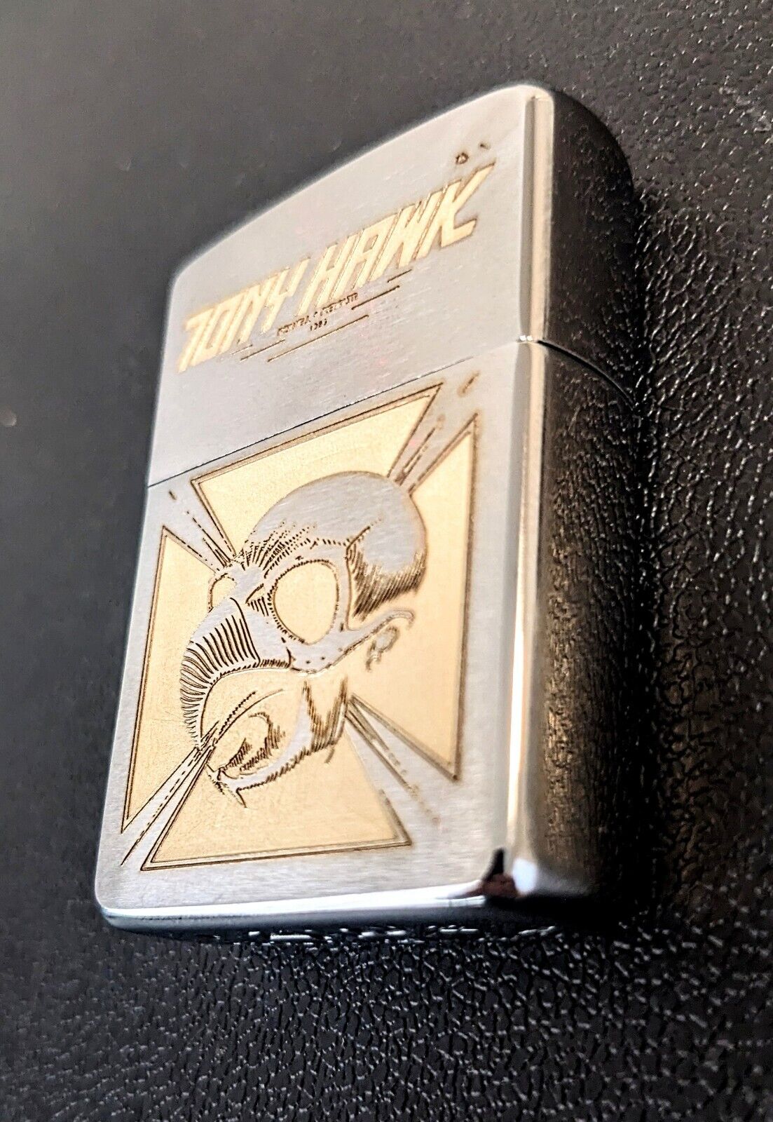 Tony Hawk Limited ARMOR Chrome Zippo Lighter 1980s Skate Nostalgia Unfired Euc