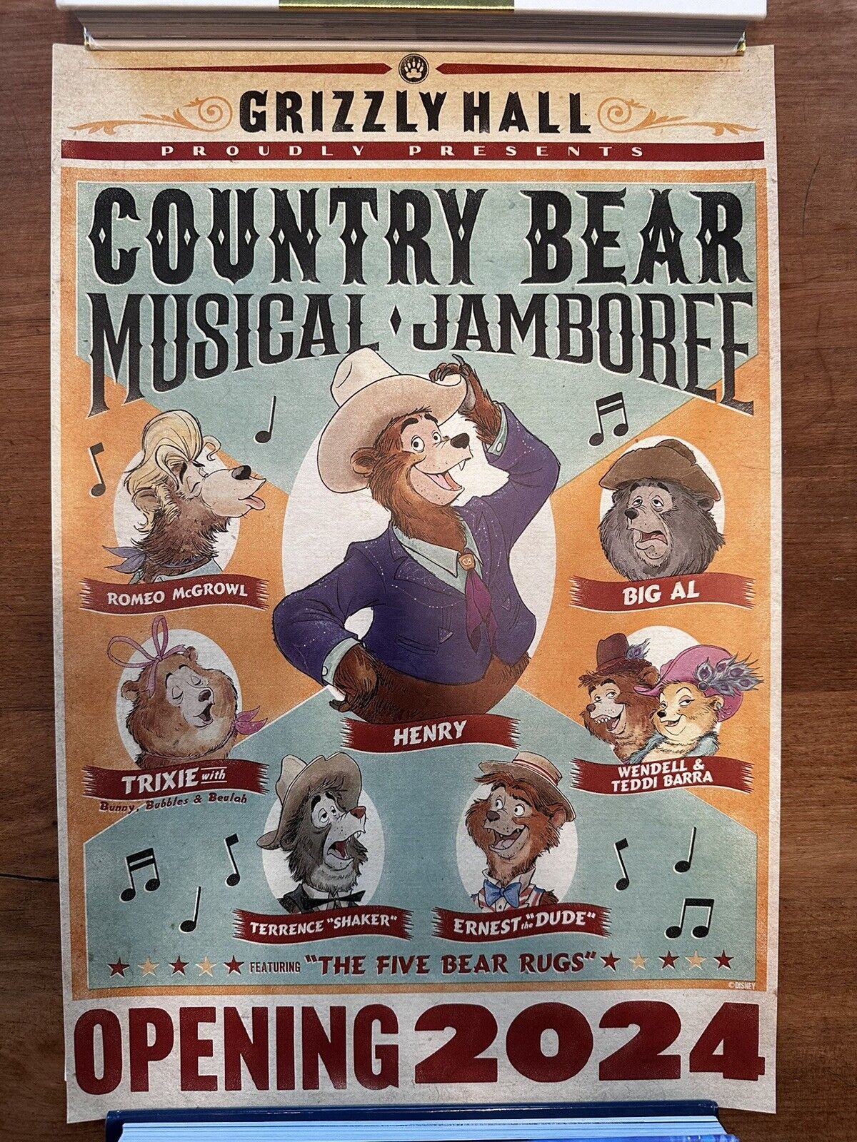 Destination D23 2023 Exclusive Country Bear Musical Jamboree Poster