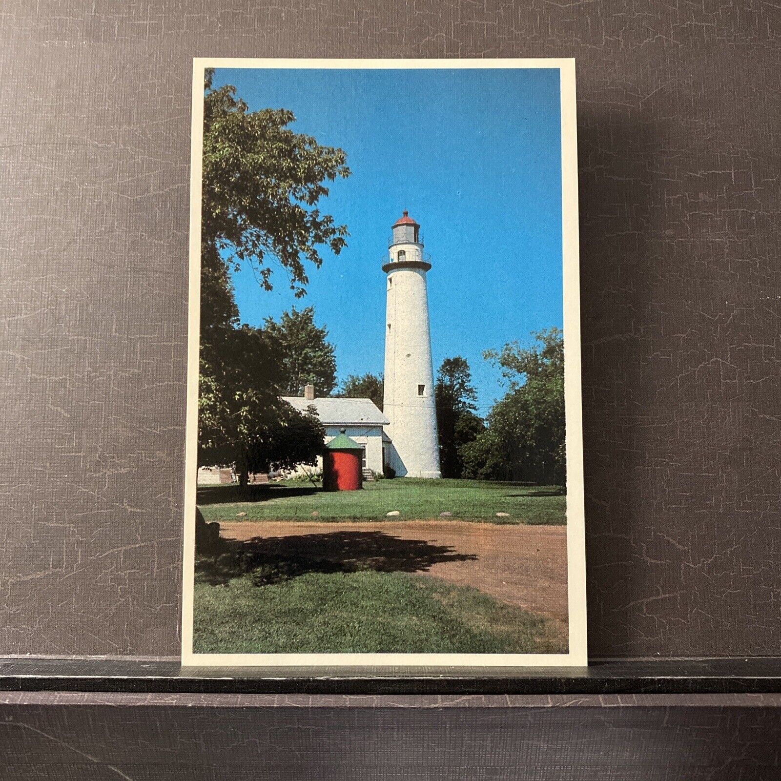 Point Aux Barques Lighthouse Huron City Michigan MI Chrome Postcard