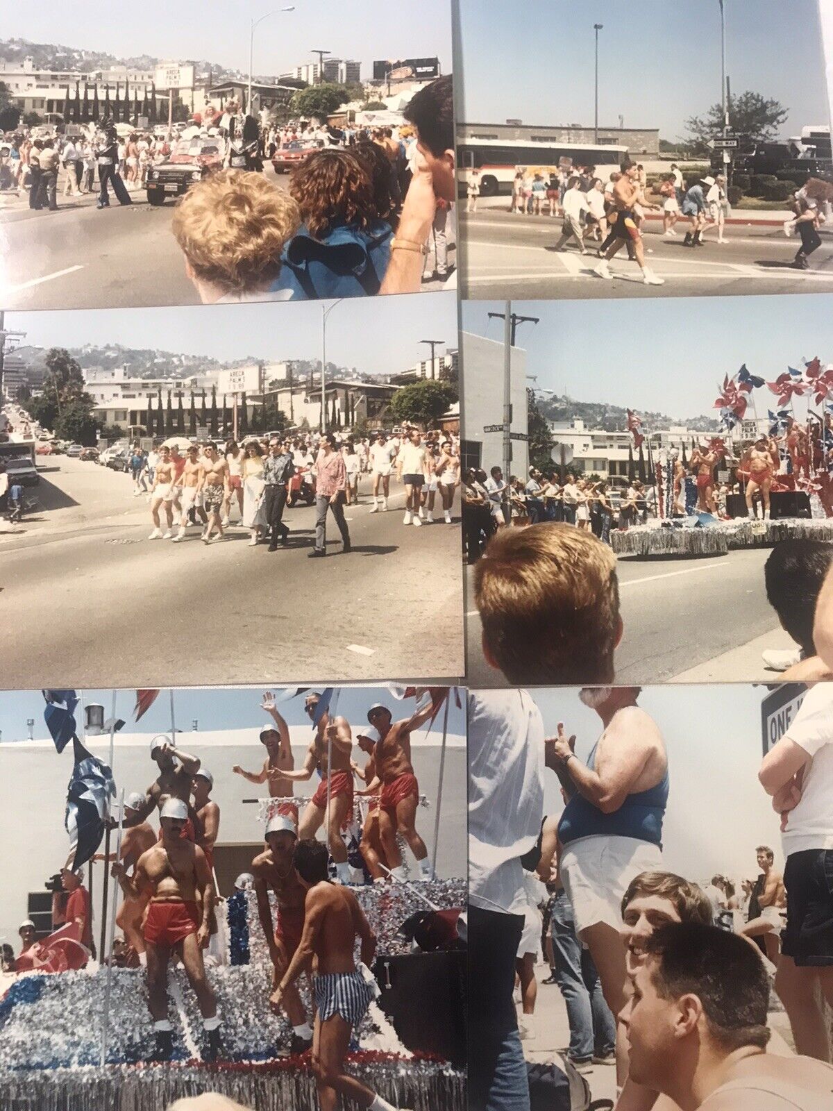 Gay Pride Parade California Historic Vintage Photos Drag Hunks 80’s Set Of 6 