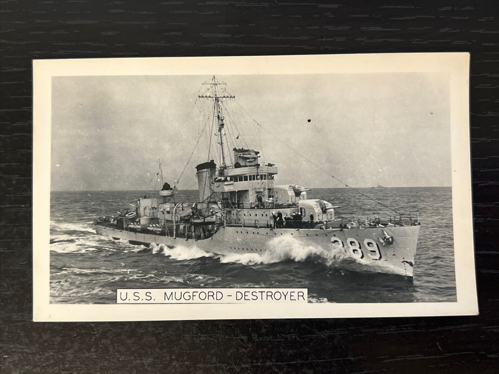 WWII U.S.S. USS Mugford Destroyer photograph picture U.S. Navy naval DD-389