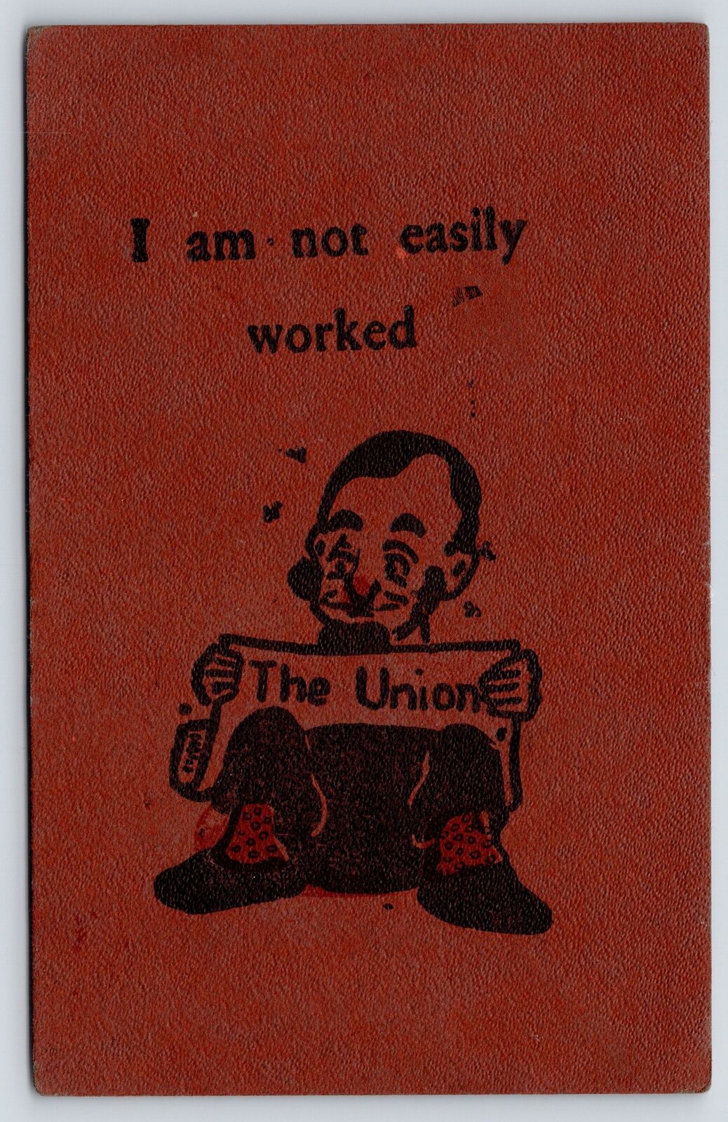 Comic Pun~I Am Not Easily Worked~Fellow Holds The Union Sign~Flies Gather~1909