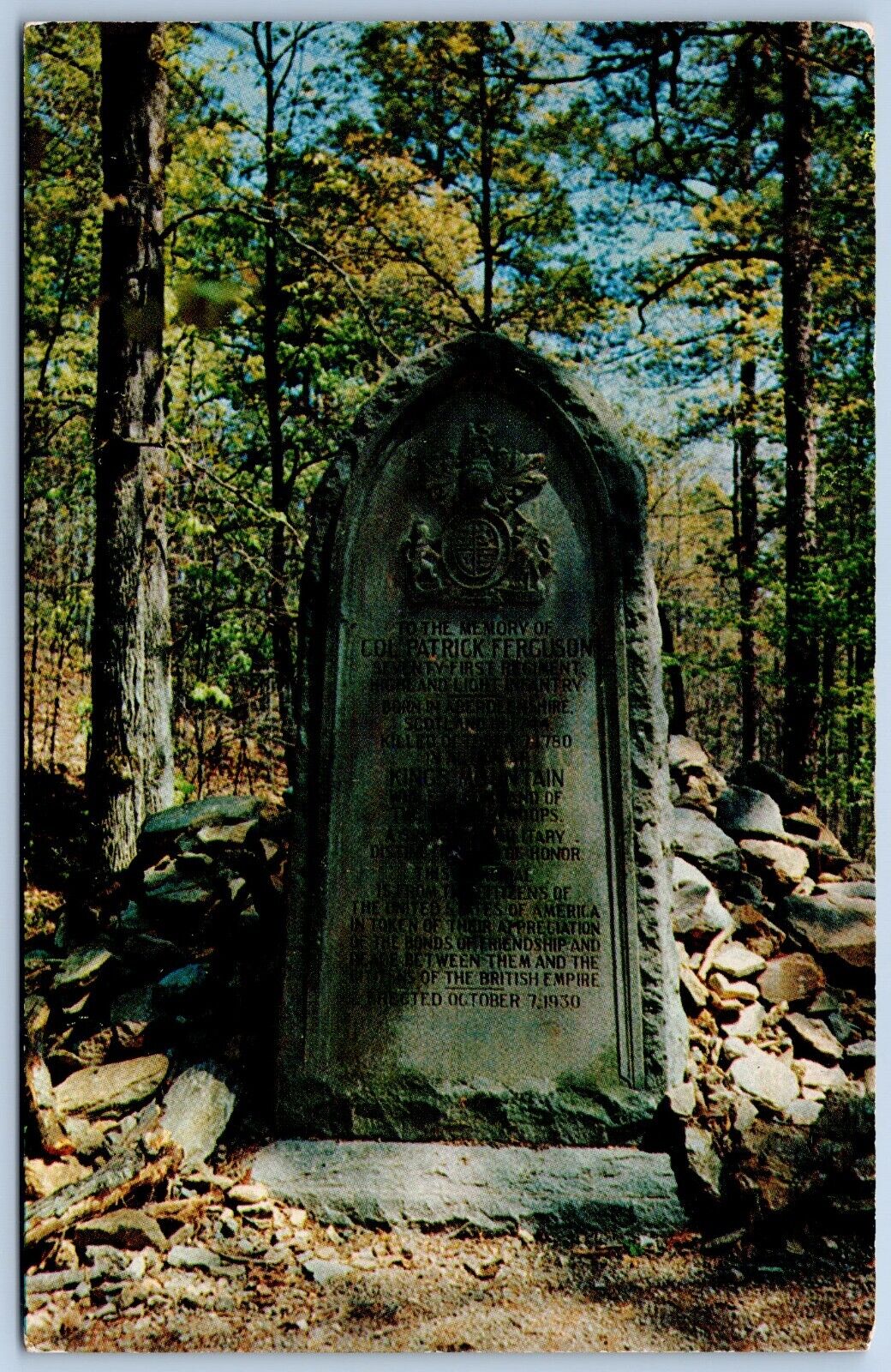 Ferguson\'s Grave King\'s Mountain Military Park South Carolina Vintage Postcard 