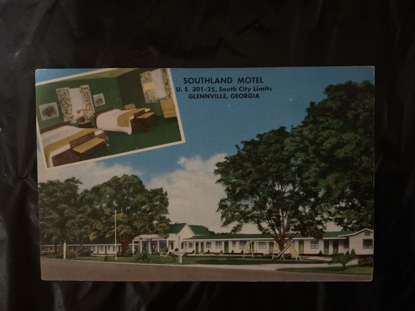 Southland Motel, Glennville, GA Vintage Post Card