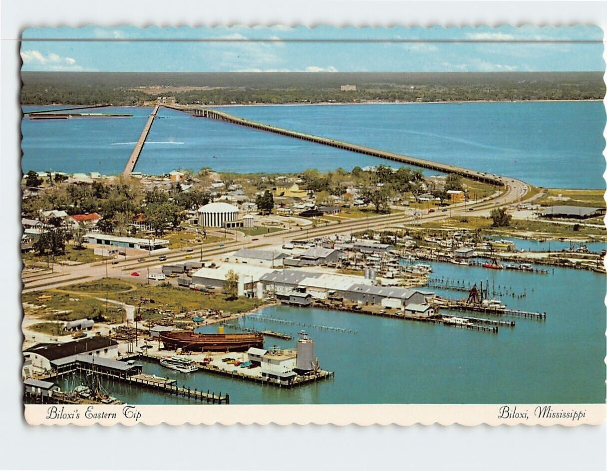 Postcard Biloxis Eastern Tip Biloxi Mississippi USA