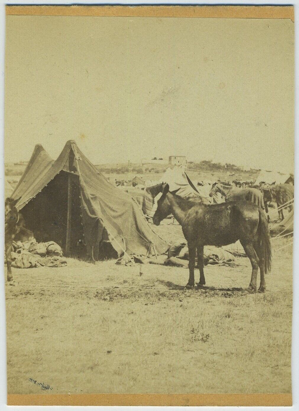 CDV circa 1870-80. Arab Camp. Algeria. Algeria. 