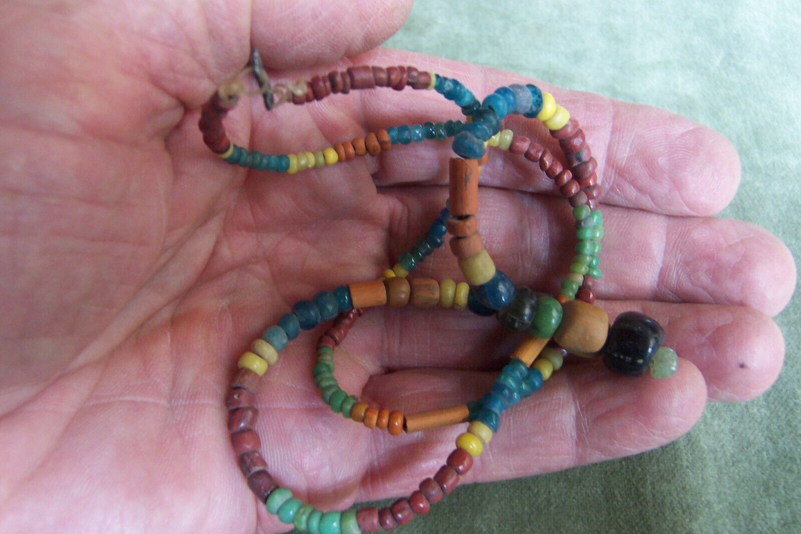 INDO PACIFIC beads-1500-2000 years old  -22 inches-Java to Cambodia