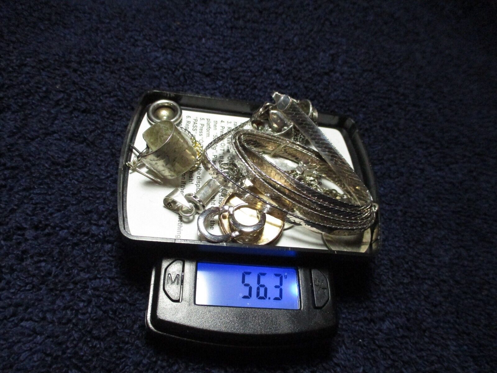 Sterling Silver Jewelry  Lot  56.3  grams Silver  scrap lot silver 925 Scrap