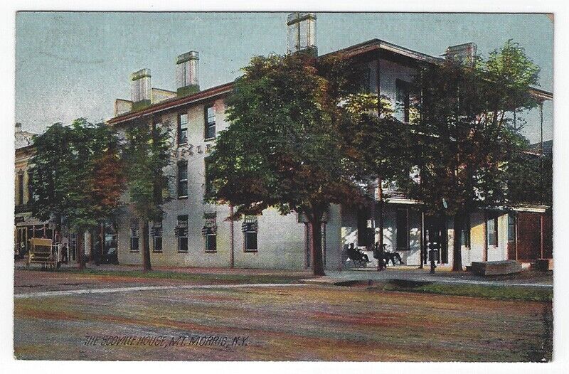 Mt. Morris, New York, Vintage Postcard  View of The Scoville House, 1908