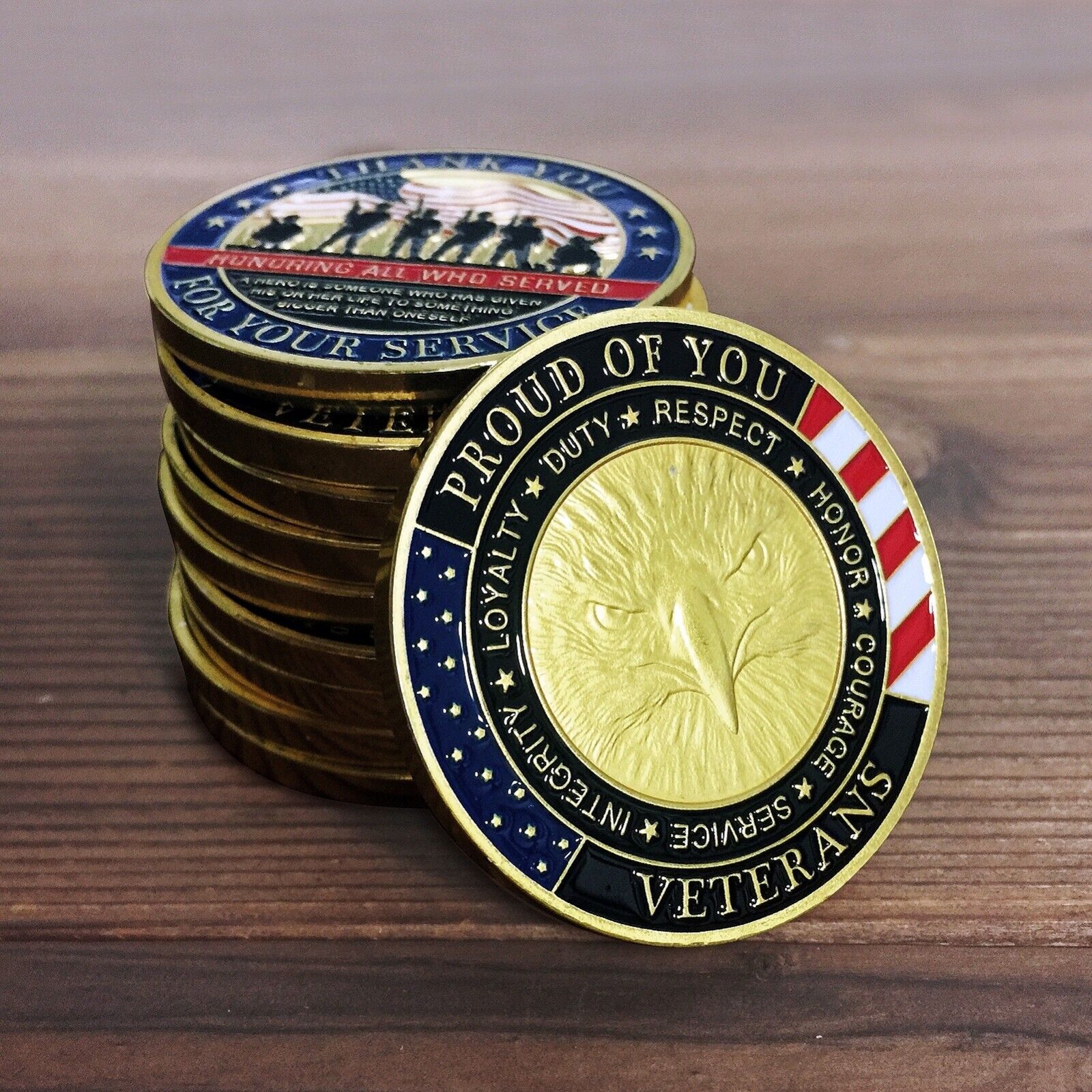 US Military Challenge Coin Soldier Squad Veterans Thanksgiving Gift Coin