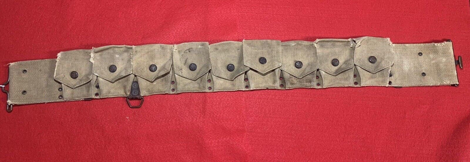 Pre-WW1 Us Army M1903 Rimless Eagle snap mounted cartridge belt Calvary Marked