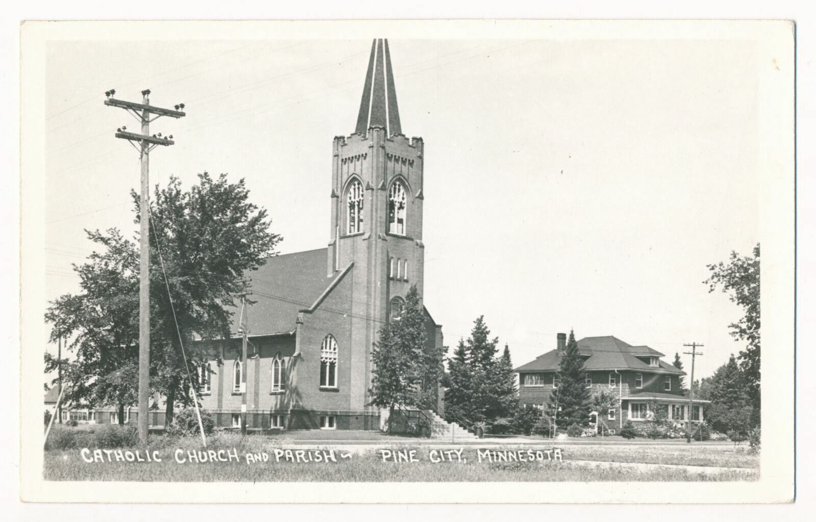 Catholic Church and Parish, Pine City, Minnesota RPPC