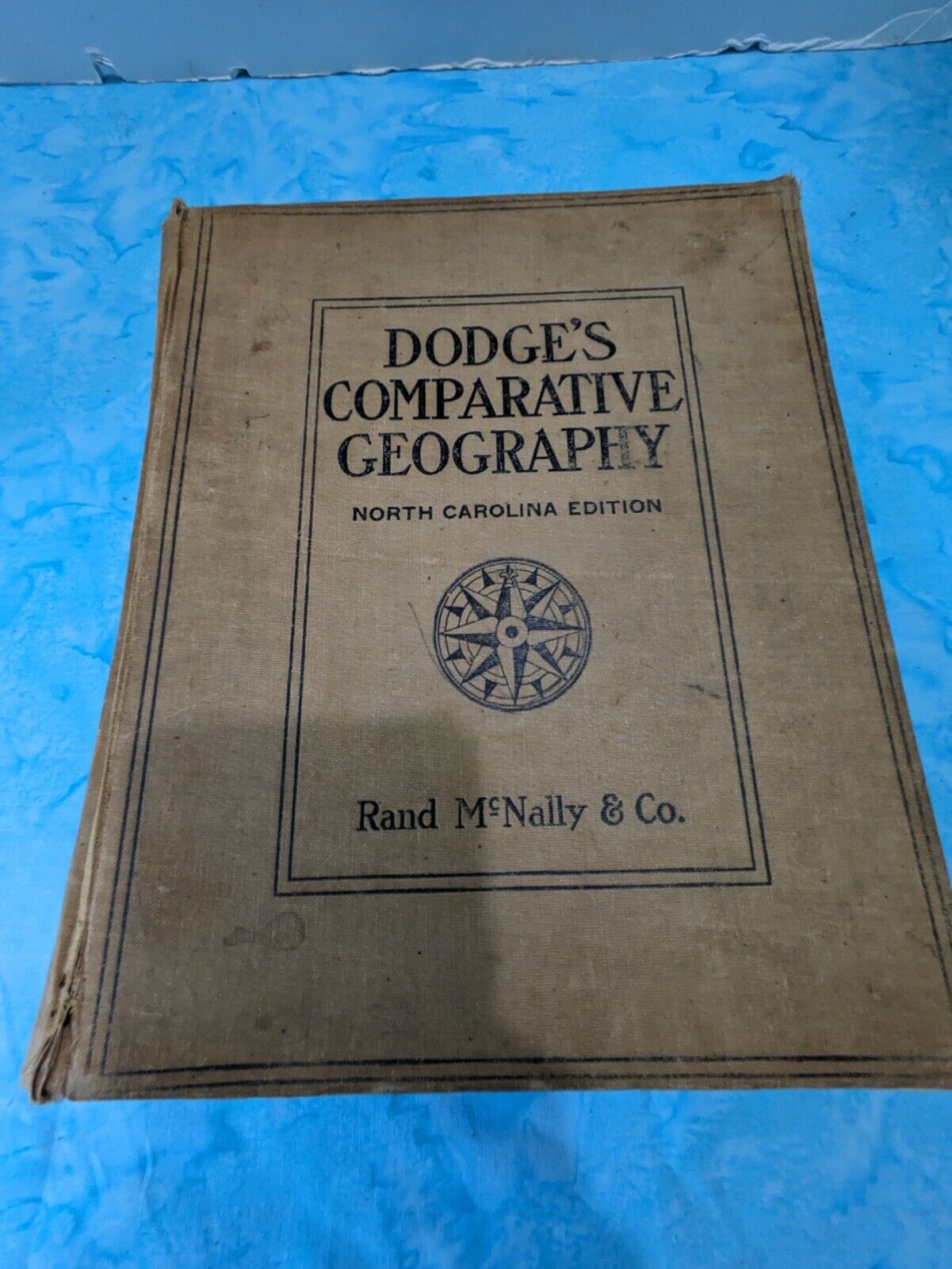Antique 1911 DODGE'S COMPARATIVE GEOGRAPHY, NORTH CAROLINA EDITION