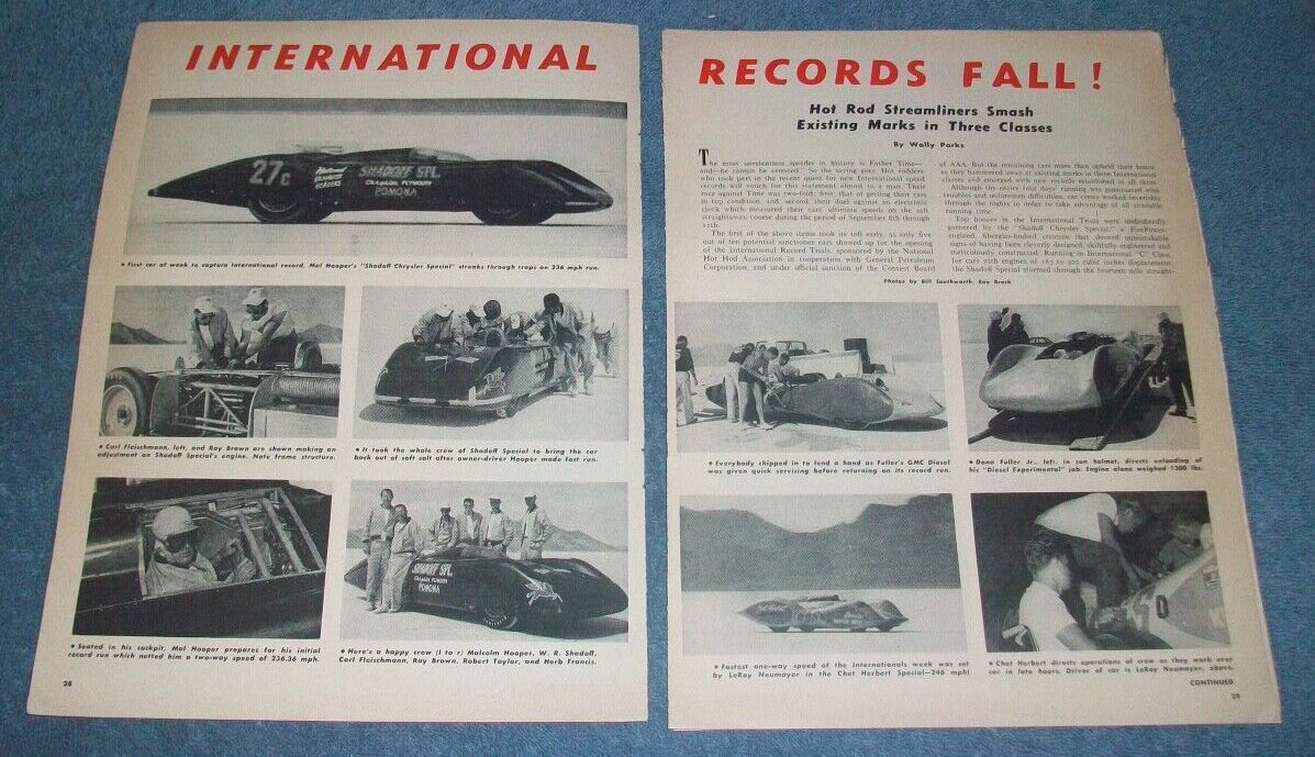1952 Bonneville International Record Trials Vintage Race Highlights Article 