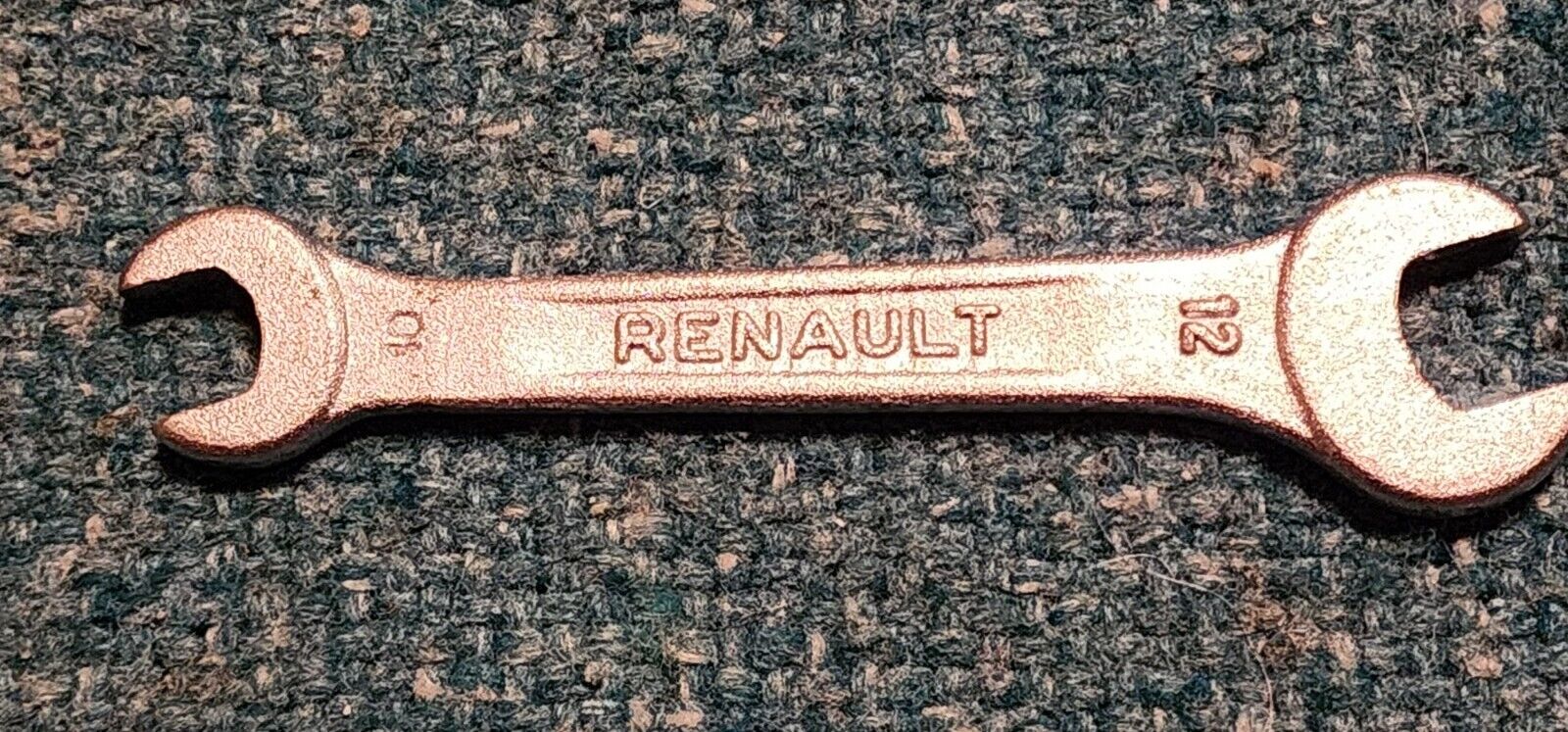 Vintage Renault metric open end wrench, 10mm - 12mm,  Made in France