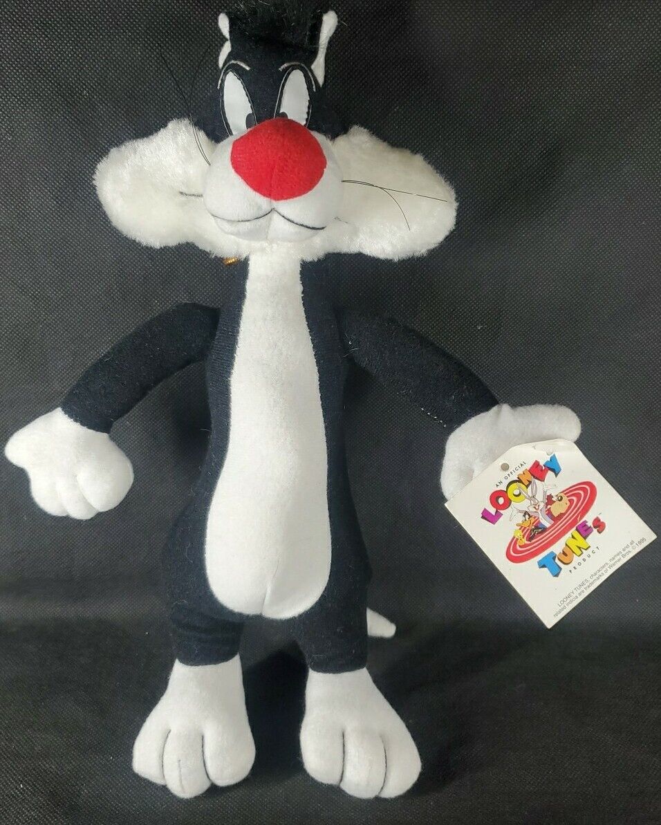 1995 ACE Looney Tunes SYLVESTER the CAT Stuffed Animal Plush 12” VINTAGE NEW