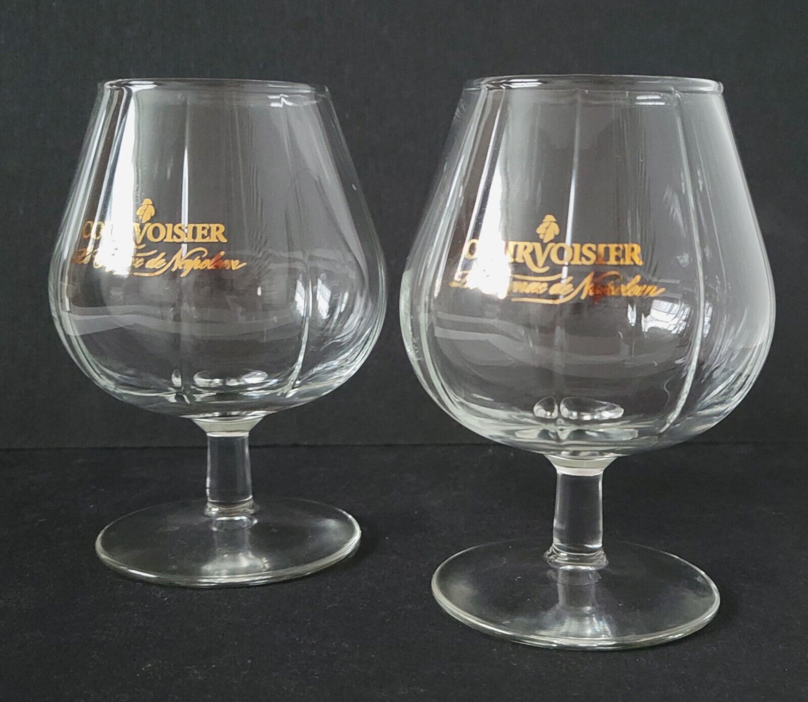 Courvoisier Le Cognac De Napoleon Liquor Snifter Glass Barware Pair