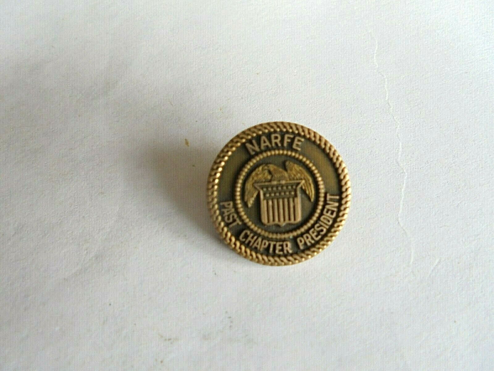 Vintage NARFE Retired Federal Employees Past President Gold Filled Pin 