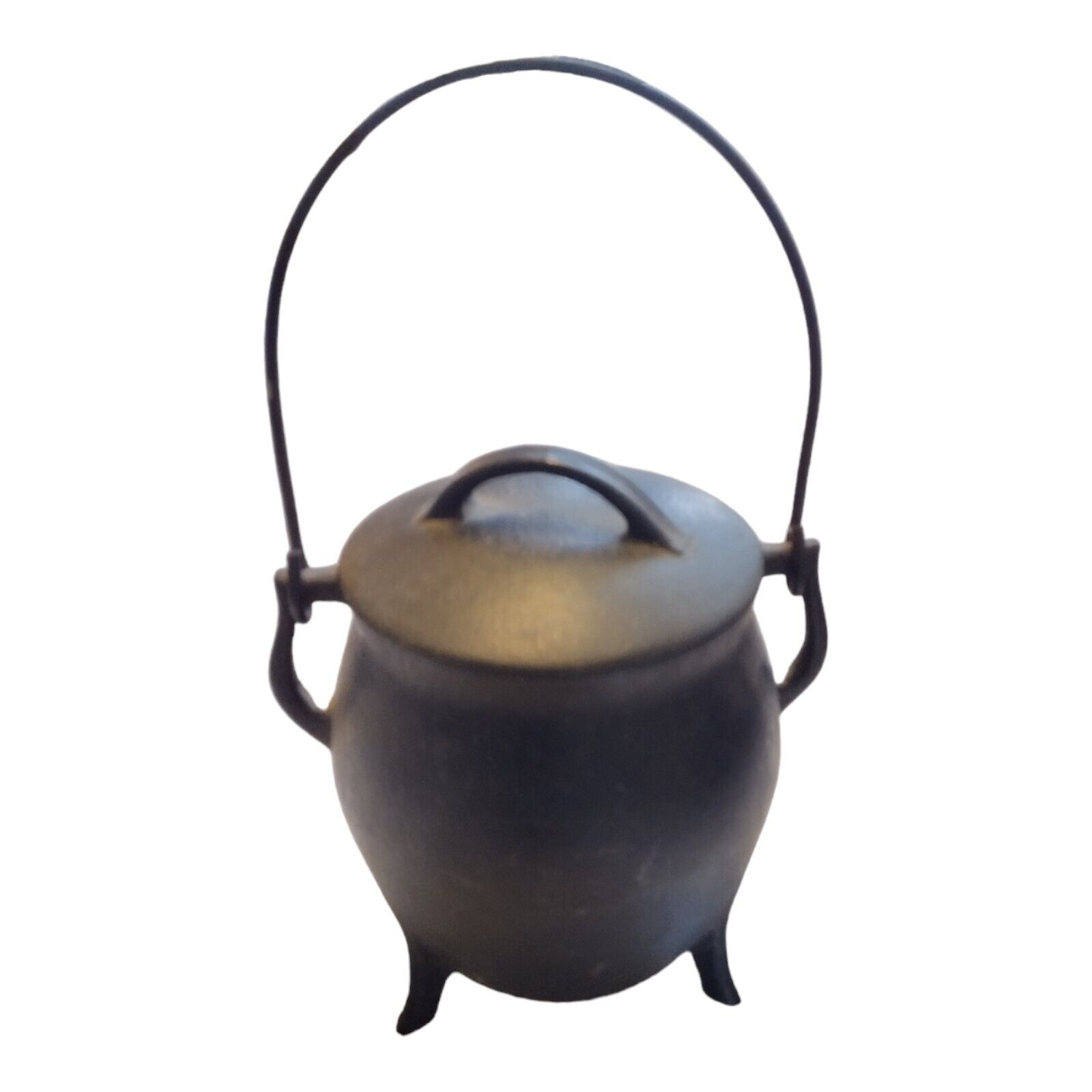 Antique Poughkeepsie NY Cast Iron Half Moon Fire Lighter Cauldron Rare 12lbs 15\