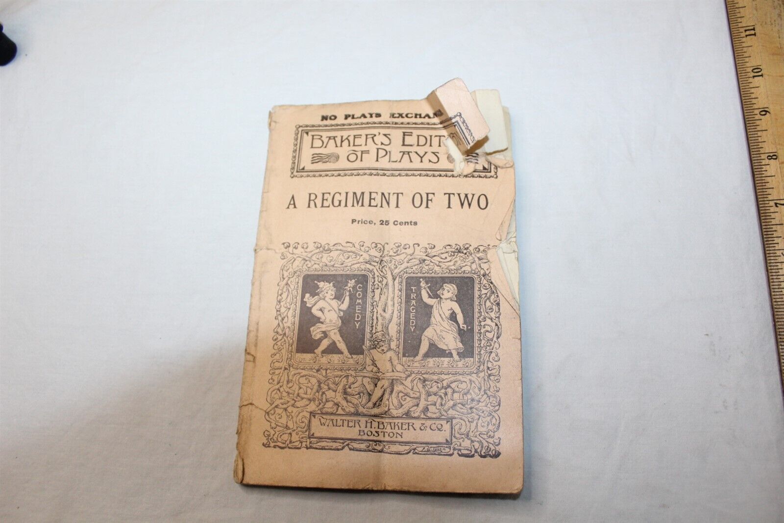 Antique Playbook A Regiment Of Two A Bakers Edition Of Plays Farcical Comedy