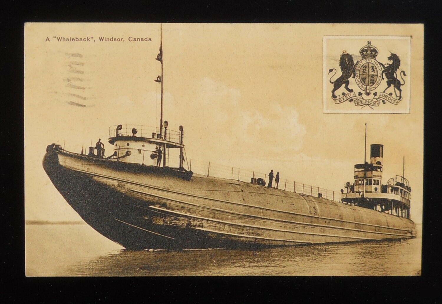 1910 A Whaleback Steamer James B. Colgate SUNK in 1916 Shipwreck Windsor ON Cana