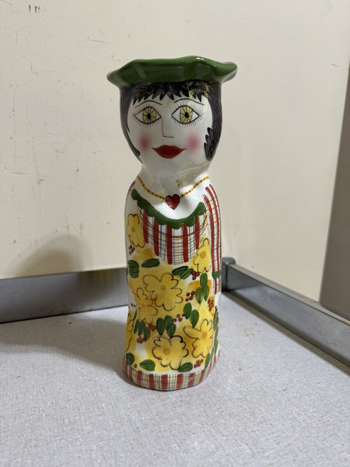 Susan Paley By Ganz Bella Casa Lady Vase “Daisy” 10.75” Tall.