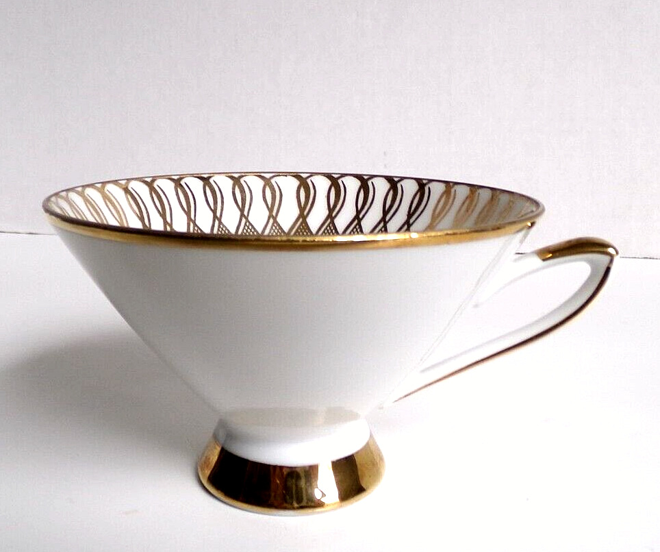 Vintage Winterling Roslau Bavaria Art Deco Gold Decoration Porcelain Tea Cup
