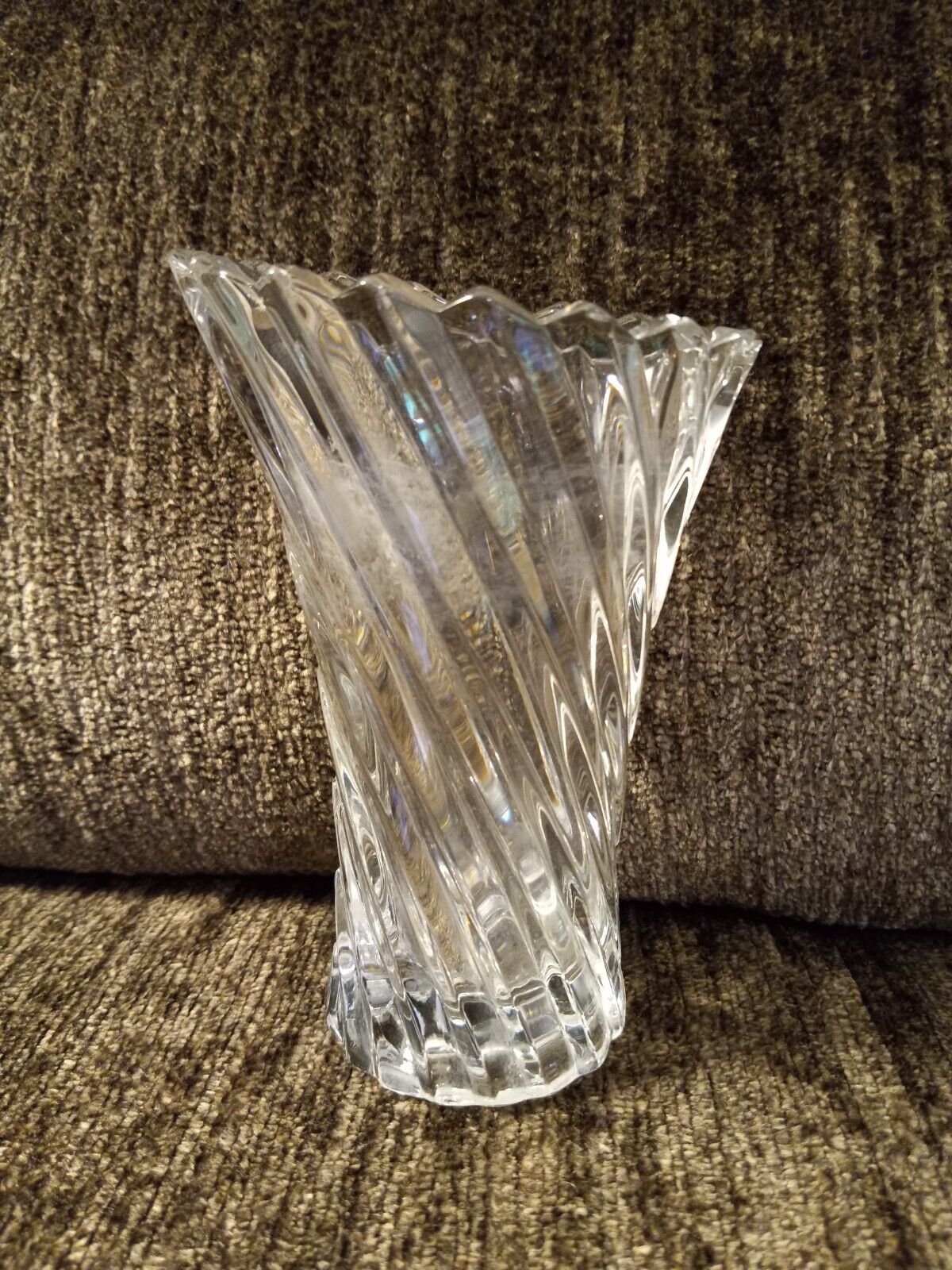Vintage Chrystal Small Asymmetrical Vase