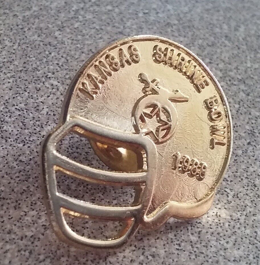 1988 Kansas Shrine Bowl Football Helmet vintage pin badge