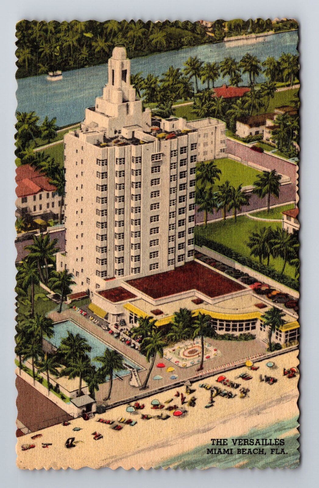 Miami Beach FL-Florida, The Versailles, Advertising, Vintage c1954 Postcard