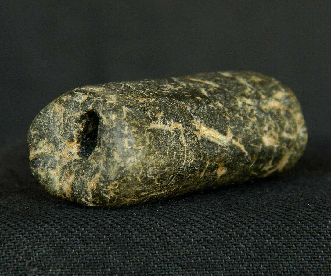 KYRA MINT - BIG ANCIENT Serpentine BEAD - 38.8 mm LONG - Saharian NEOLITHIC