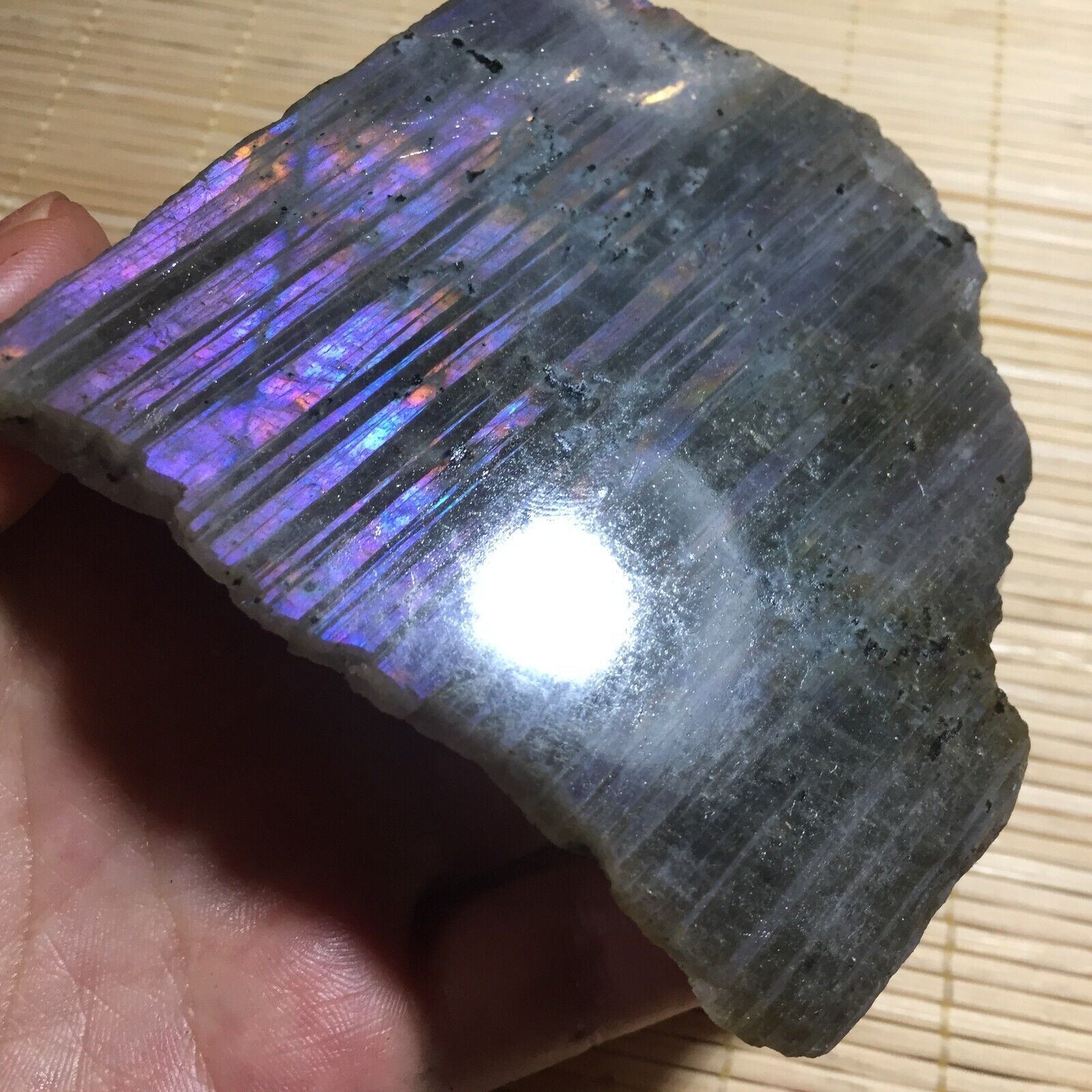 381g Labradorite Crystal Stone Natural Rough Mineral Specimen  F142