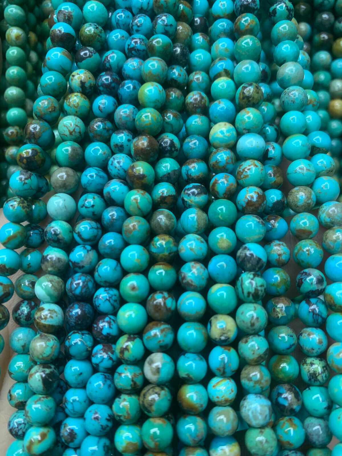 200 Pcs Pure Tibetan Natural Turquoise 6mm Beads