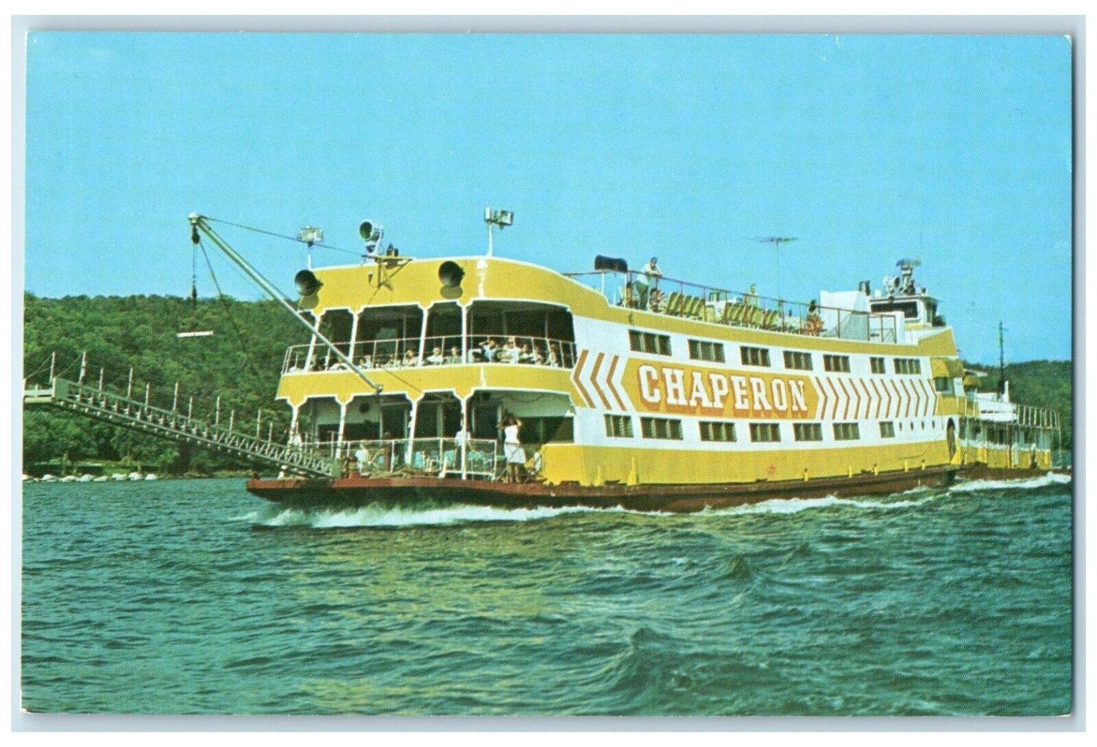 c1950's The Johnston Chaperon Party Boats Cincinnati Ohio OH Vintage Postcard