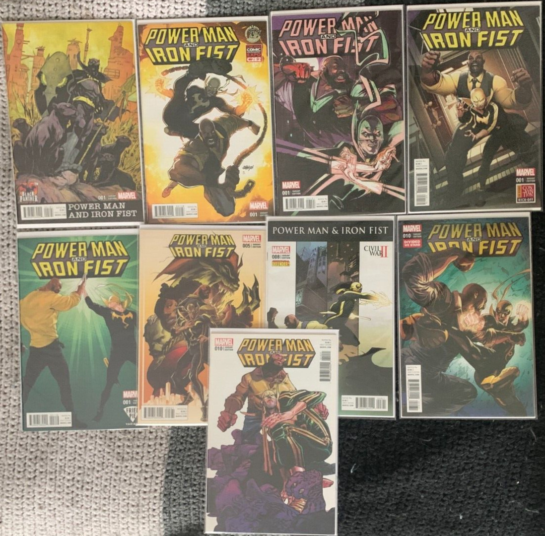 POWER MAN & IRON FIST #1 #5 #8 #10 RETAILER EXCLUSIVE INCENTIVE LOT OF 9 - NM